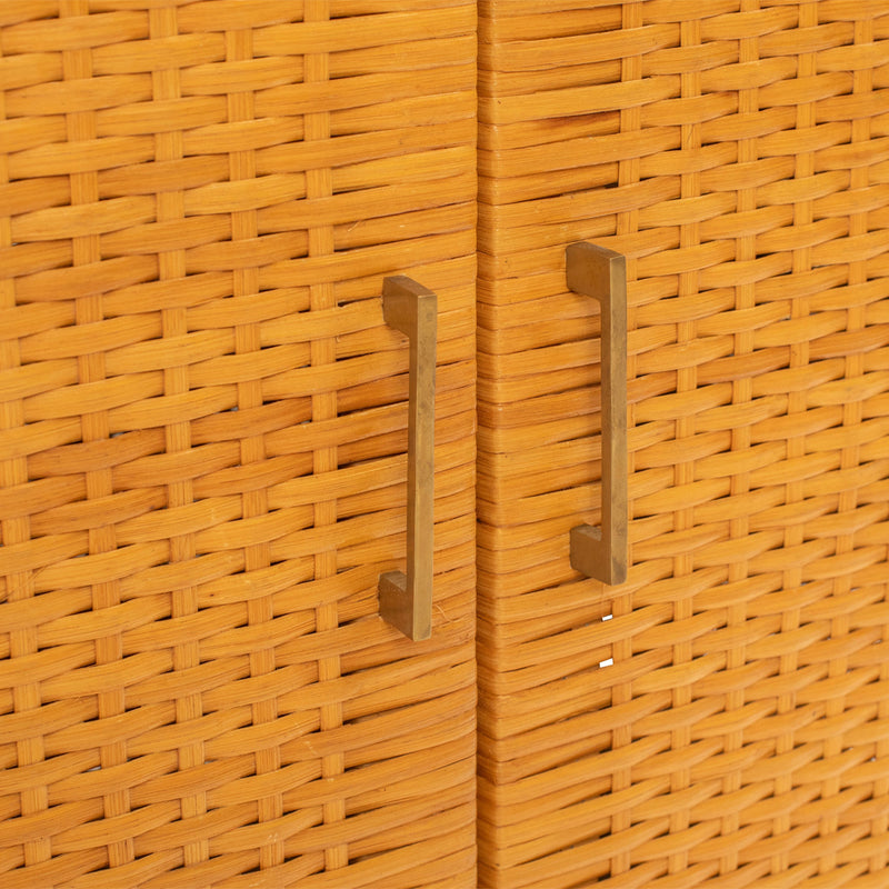 Pair of Rattan Cabinets