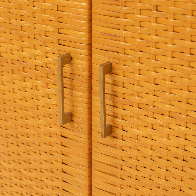 Pair of Rattan Cabinets