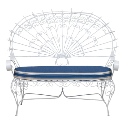 Wrought Iron Peacock Bench by Salterini