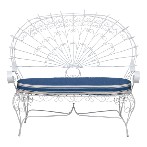 Wrought Iron Peacock Bench by Salterini