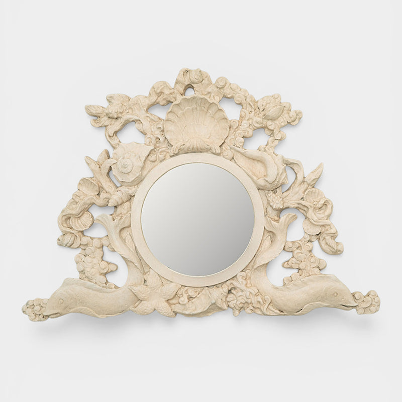 A Pair of Rococo Style Shell Form Mirrors