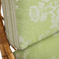 Set of Four Bamboo and Rattan Banquettes in Casa Branca Animal Kingdom Fabric