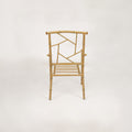 Set of 6 Painted Faux Bamboo Fretwork Patio Chairs