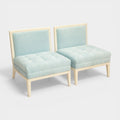 A Pair of Vintage White Lacquered Slipper Chairs attributed to T.H. Robsjohn-Gibbings