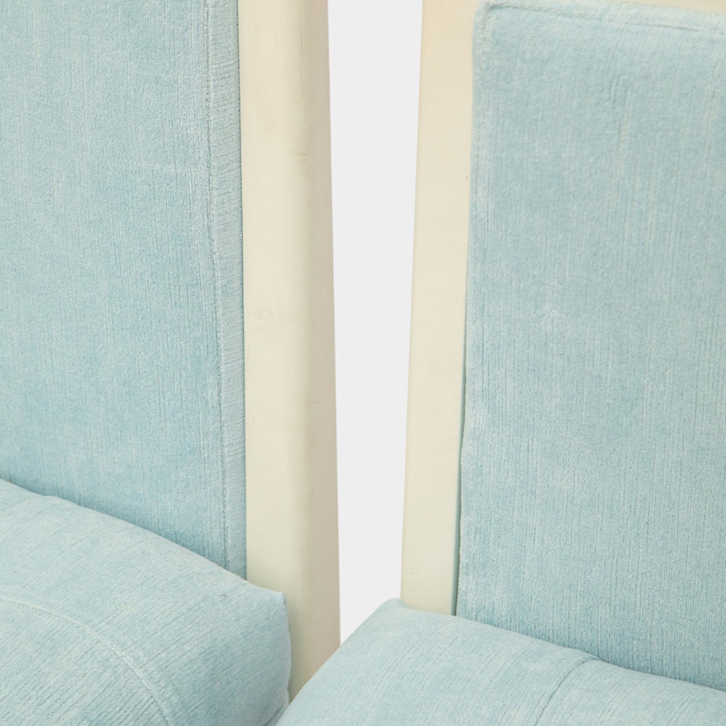 A Pair of Vintage White Lacquered Slipper Chairs attributed to T.H. Robsjohn-Gibbings