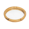 Vintage Small Round Bamboo Mirror
