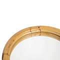 Vintage Small Round Bamboo Mirror