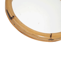 Vintage Small Round Bamboo Mirror