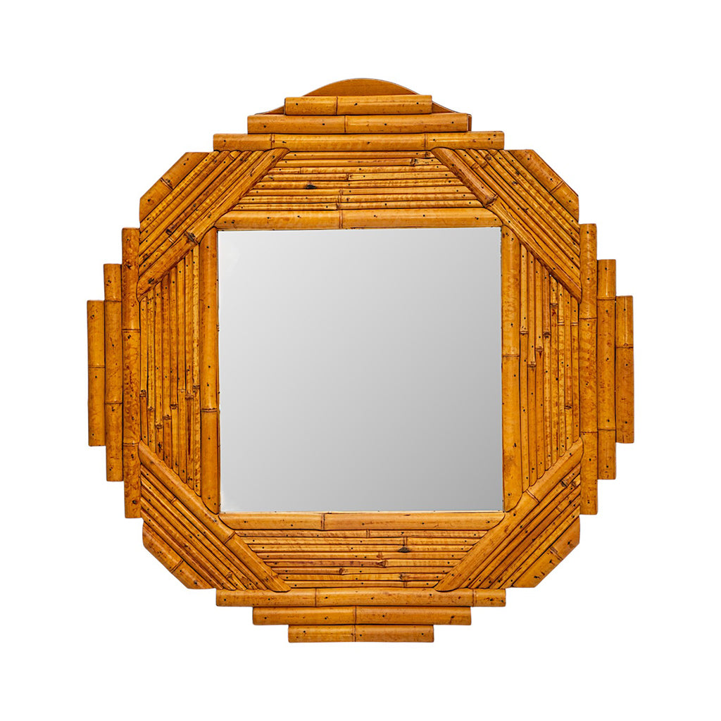 A Stepped Split Reed Mirror in the Style of Vivai del Sud