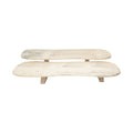 A Near Pair of Travertine Low Tables
