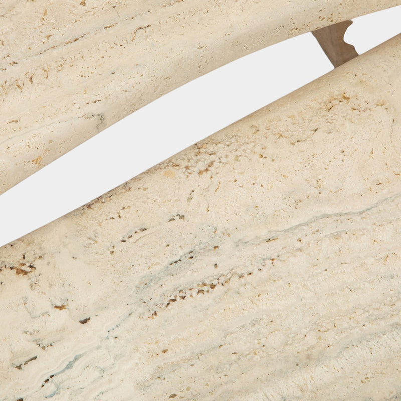 A Near Pair of Travertine Low Tables