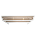 Vintage Bielecky White Cane Console with Smoked Glass Shelves