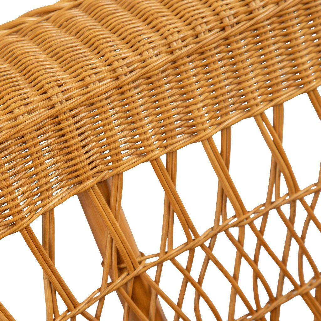 Vintage Bielecky Wicker & Rattan Love Seat