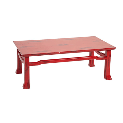 Vintage Red Lacquered Coffee Table by Ernest C. Masi, c.1960
