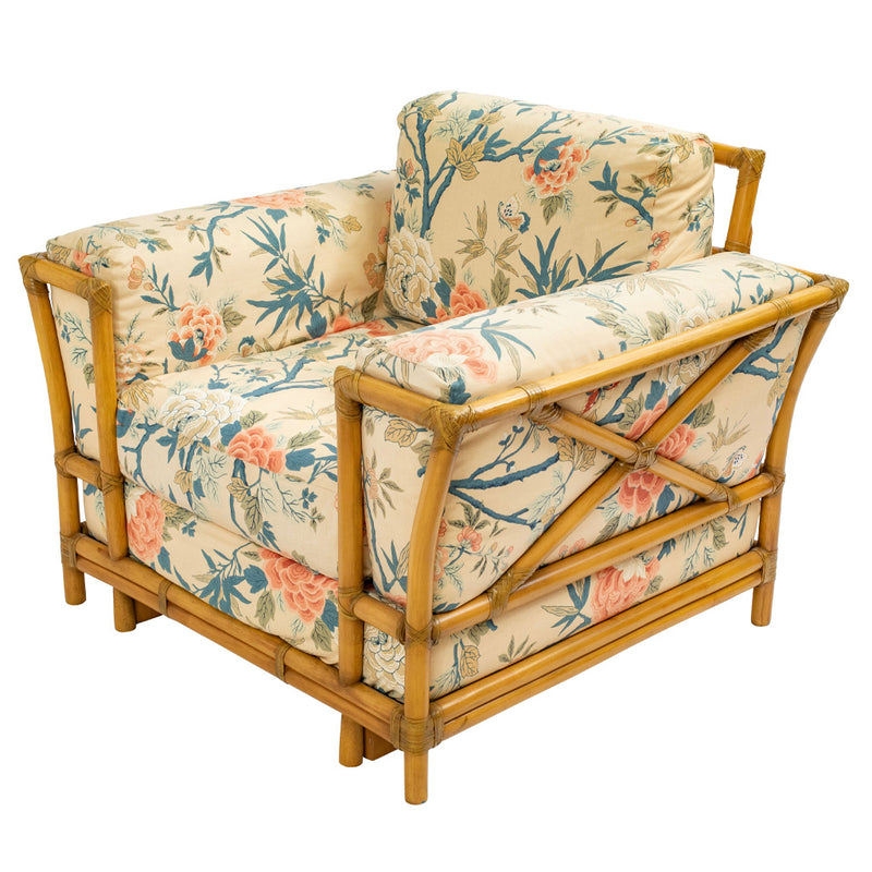 A Pair of Bamboo Armchairs by Gasparucci Italo