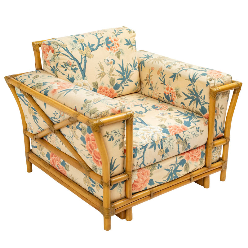 A Pair of Bamboo Armchairs by Gasparucci Italo