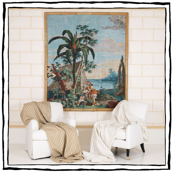 Bamboo Framed Wallpaper Panel by Dufour