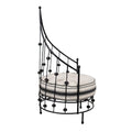 A Pair of Wrought Iron Barrel Chairs