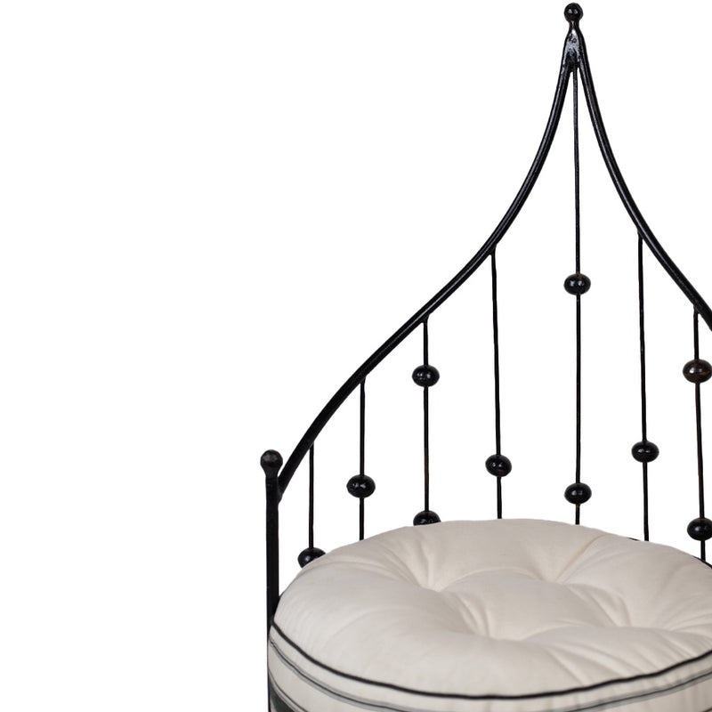 A Pair of Wrought Iron Barrel Chairs