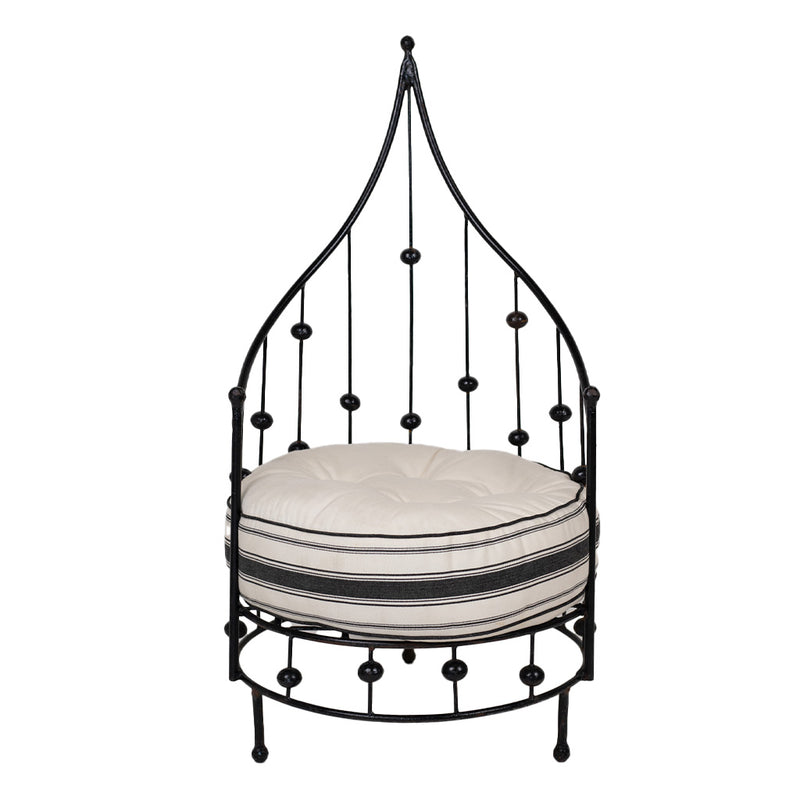 A Pair of Wrought Iron Barrel Chairs