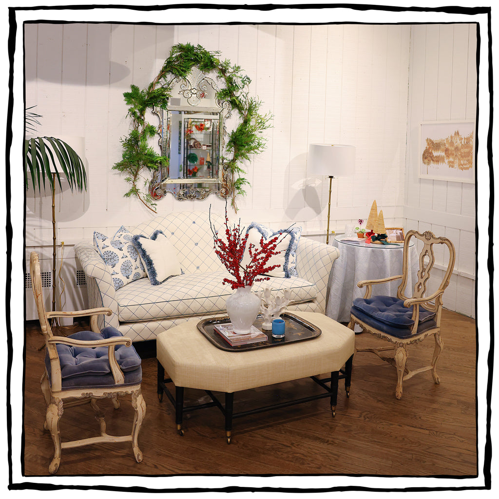 A Pair of Italian Rococo-Style Carved and Painted Fauteuils