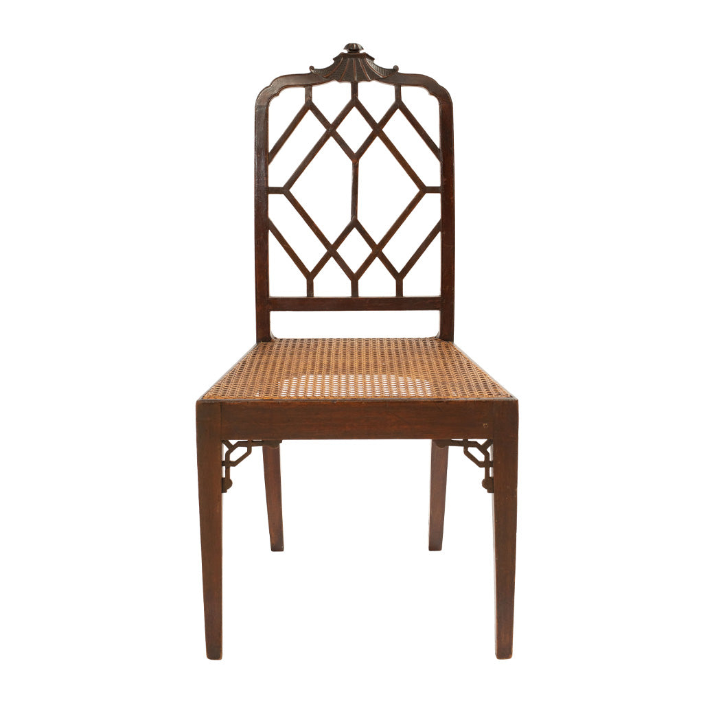 Pair of Chinese Chippendale Style Mahogany Side Chairs