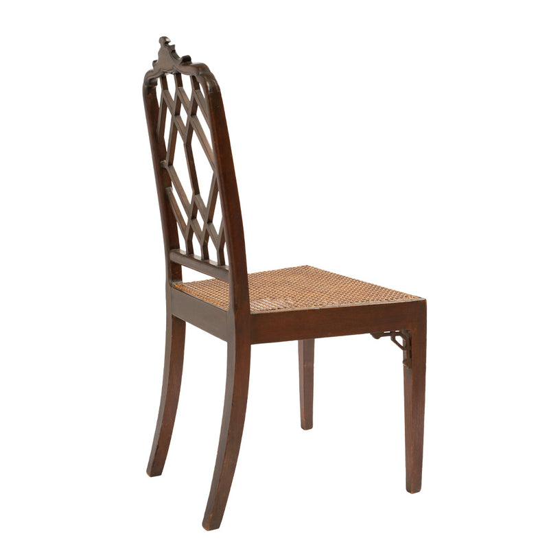 Pair of Chinese Chippendale Style Mahogany Side Chairs
