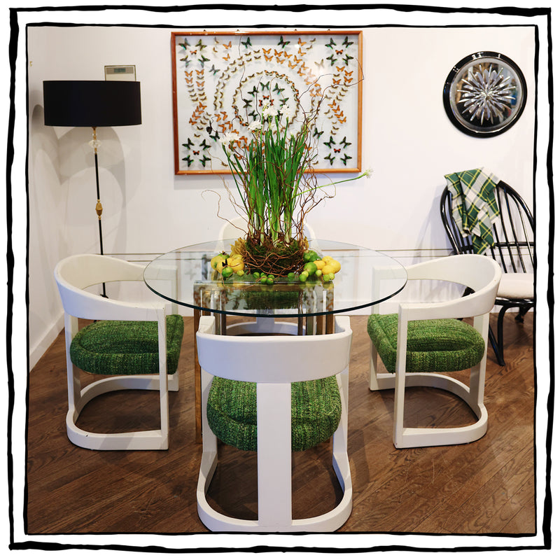 A Set Of Four Karl Springer "Onassis" Dining Chairs