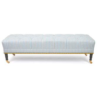 Brighton Bench In Lino Branca Stripe Mini In Sky