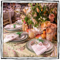 Butterfly Rigato Dinner Napkins - Pink