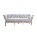 Brighton Straight Back Sofa in Palampore in Sky and Coral