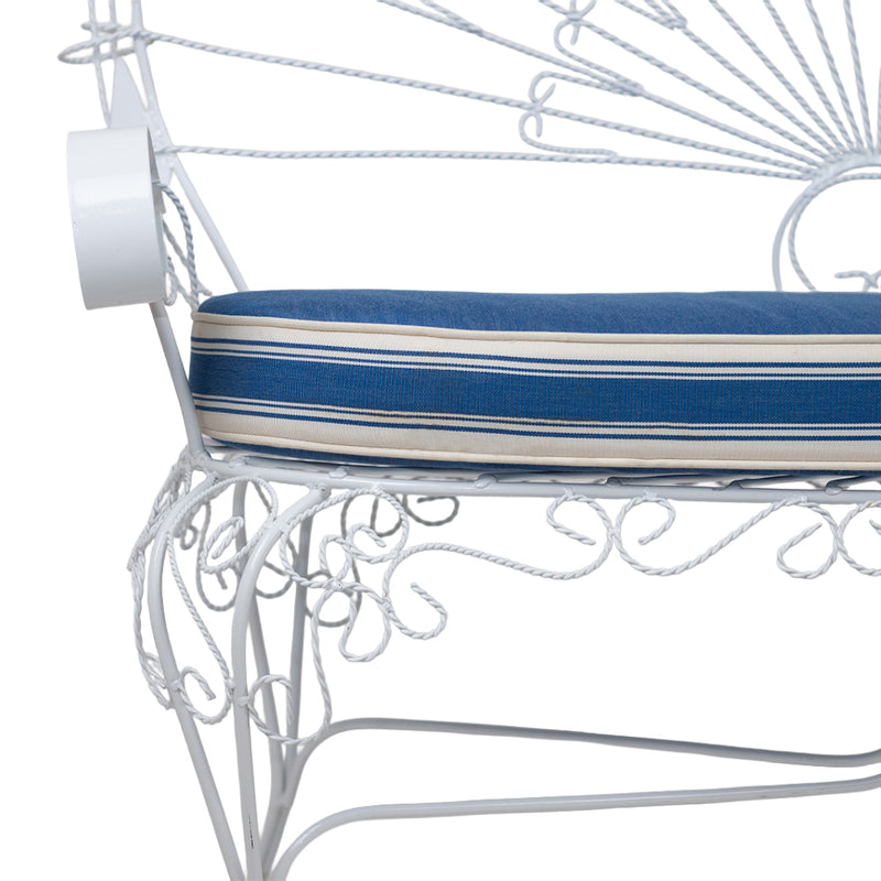 Wrought Iron Peacock Bench by Salterini