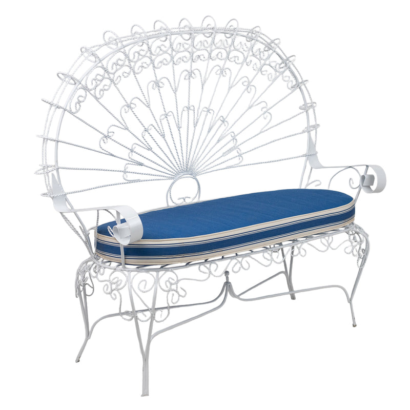 Wrought Iron Peacock Bench by Salterini