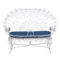 Wrought Iron Peacock Bench by Salterini