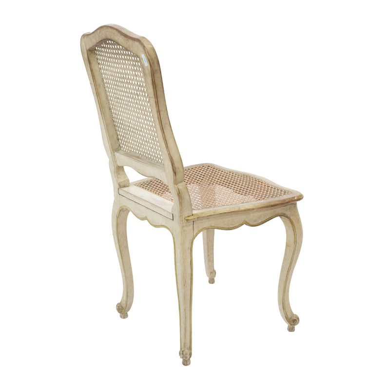 Set of 10 Louis XV Style Dining Chairs with Caned Seats