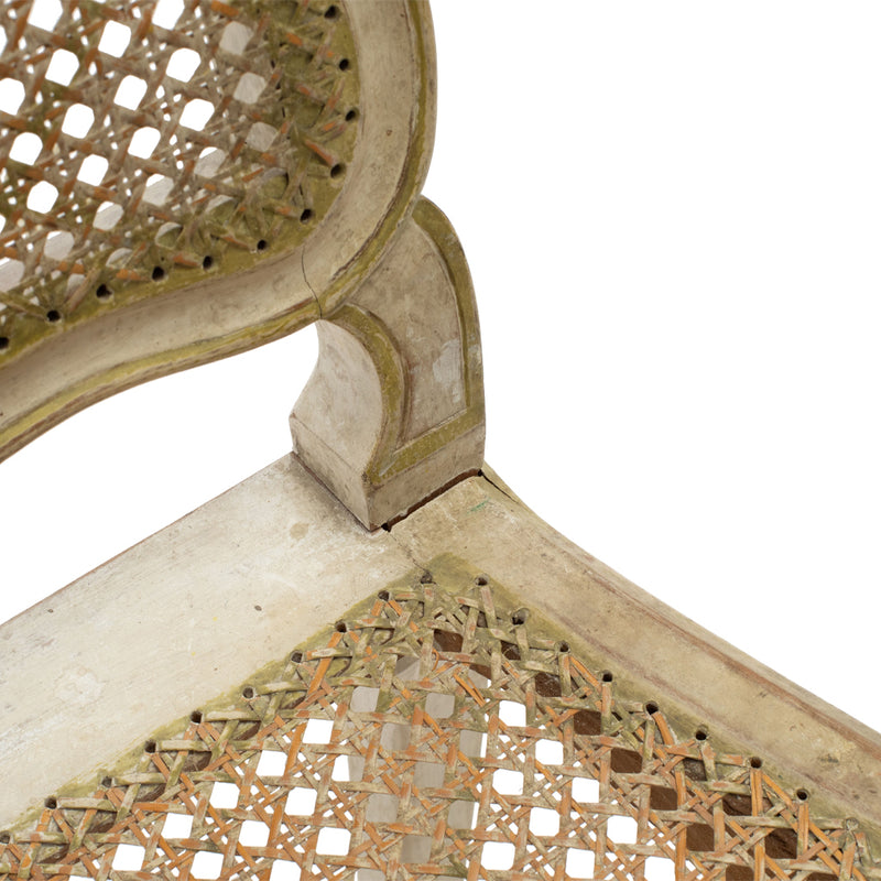 Set of 10 Louis XV Style Dining Chairs with Caned Seats