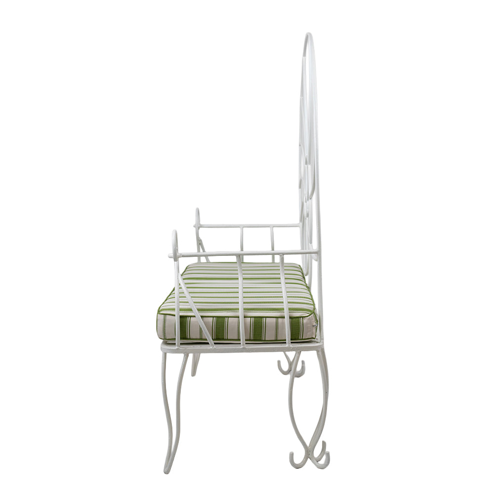 Wrought Iron Nautilus Shell Outdoor Bench