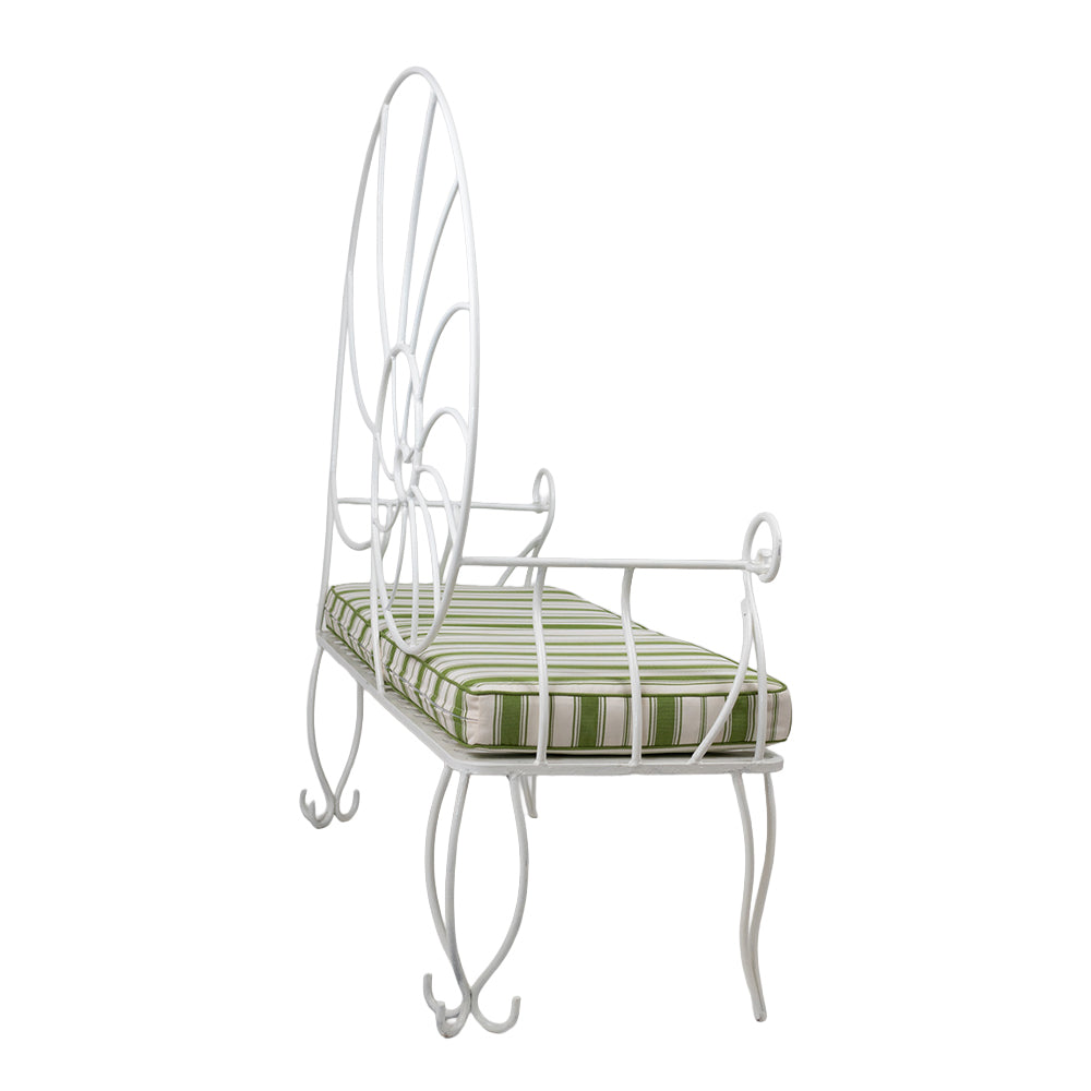 Wrought Iron Nautilus Shell Outdoor Bench