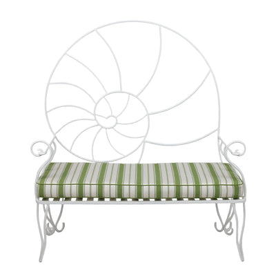 Wrought Iron Nautilus Shell Outdoor Bench