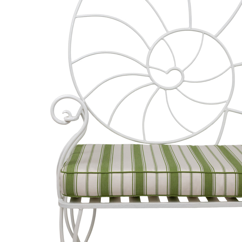 Wrought Iron Nautilus Shell Outdoor Bench