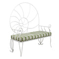 Wrought Iron Nautilus Shell Outdoor Bench