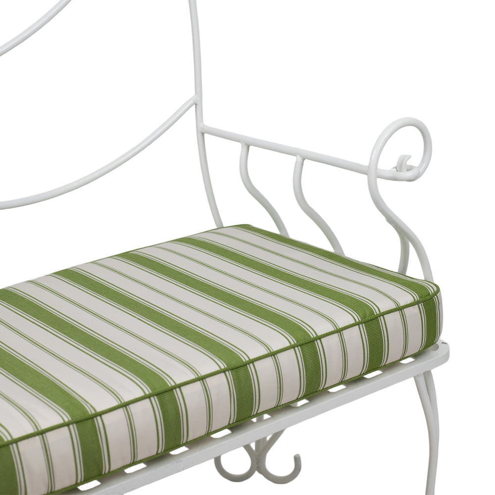 Wrought Iron Nautilus Shell Outdoor Bench