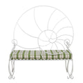 Wrought Iron Nautilus Shell Outdoor Bench