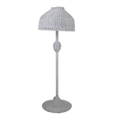 White Wicker Floor Lamp