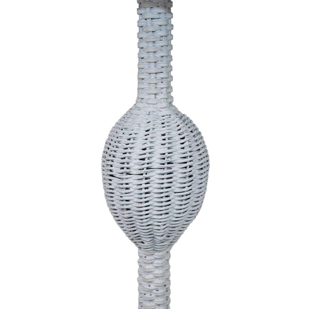 White Wicker Floor Lamp