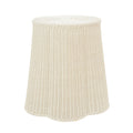 Trompe L'Oeil Draped Woven Rattan Side Table