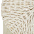 Trompe L'Oeil Draped Woven Rattan Side Table
