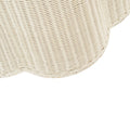 Trompe L'Oeil Draped Woven Rattan Side Table
