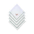 Butterfly Rigato Dinner Napkins - Green