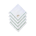 Dragonfly Rigato Dinner Napkins - Green